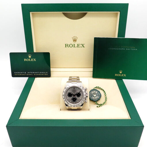 Rolex 126509 Cosmograph Daytona 18K White Gold with Steel Dial - Image 2