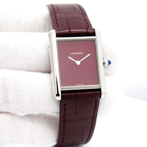Cartier WSTA0054 Tank Must Large Quartz with Red Dial
