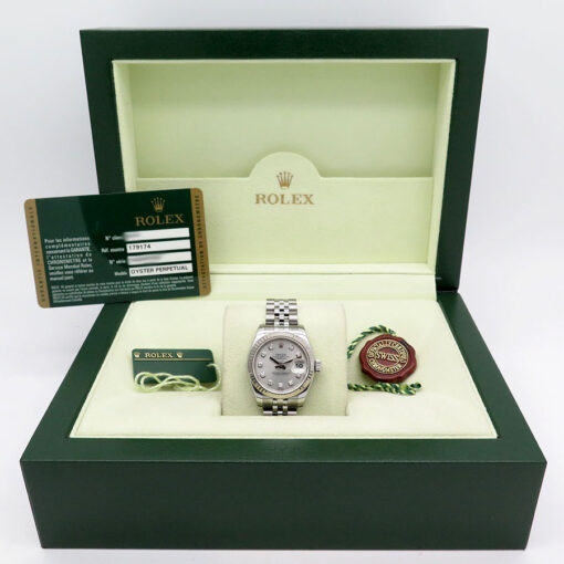 Rolex 179174 Datejust with Silver Diamond Dial on Jubilee - Image 2