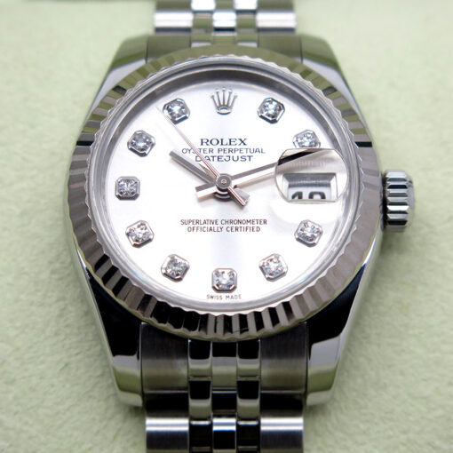 Rolex 179174 Datejust with Silver Diamond Dial on Jubilee - Image 3