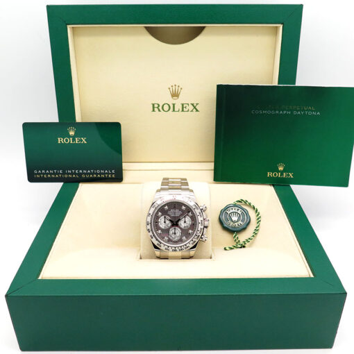 Rolex 116509 Cosmograph Daytona 18K White Gold with Black Mother of Pearl Diamond Dial - Image 2