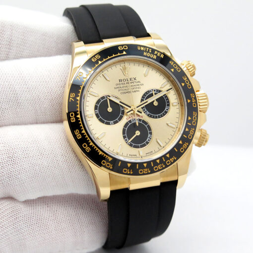 Rolex 126518LN Cosmograph Daytona 18K Yellow Gold with Gold Dial on Oysterflex