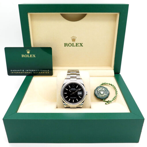 Rolex 126200 Datejust with Black Stick Dial on Oyster - Image 2