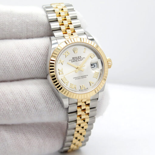 Rolex 279173 Datejust 18K/SS with Silver Roman Dial on Jubilee
