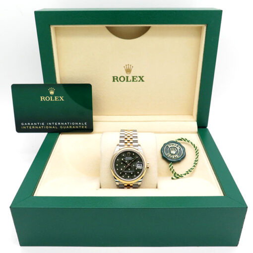 Rolex 278243 Datejust 18K/SS with Olive Green Diamond Floral Motif Dial on Jubilee - Image 2