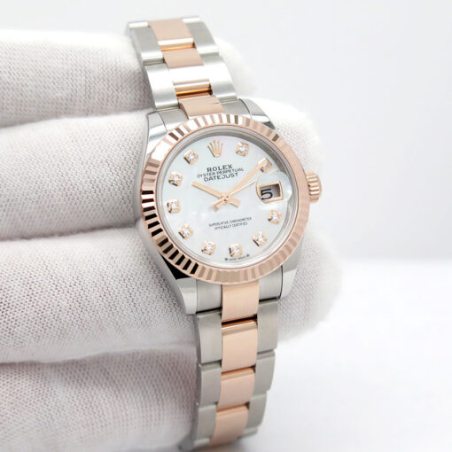Rolex 279171 Datejust 18K/SS with Mother of Pearl Diamond Dial on Oyster
