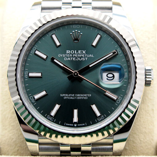 Rolex 126334 Datejust 41 with Mint Green Dial on Jubilee - Image 3