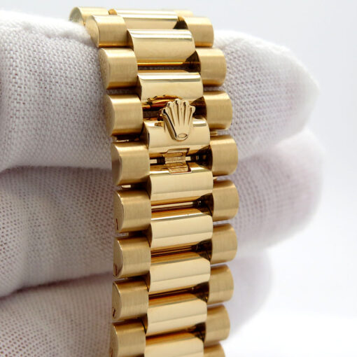 Rolex CPO 228238 Day Date 40 18K Yellow Gold with Black Diagonal Motif Stick Dial - Image 7