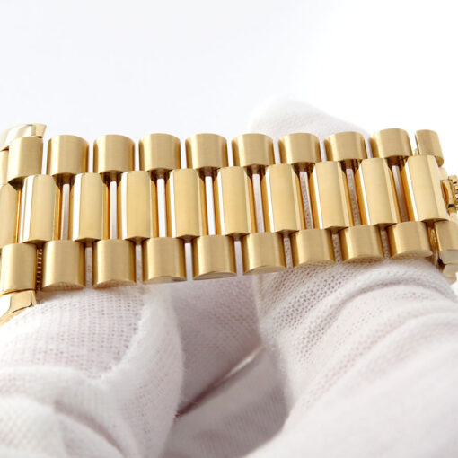 Rolex CPO 228238 Day Date 40 18K Yellow Gold with Black Diagonal Motif Stick Dial - Image 8