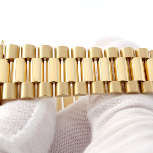 Rolex CPO 228238 Day Date 40 18K Yellow Gold with Black Diagonal Motif Stick Dial - Image 6