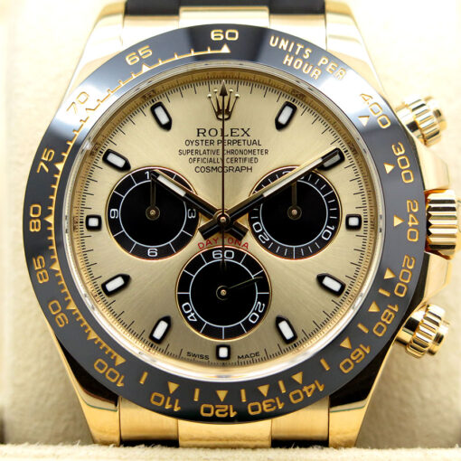 Rolex 116518LN Cosmograph Daytona 18K Yellow Gold with Champagne Dial - Image 3
