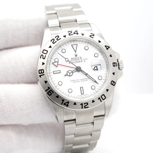 Rolex 16570 Explorer II with White Dial and 3186 Movement (New Old Stock)