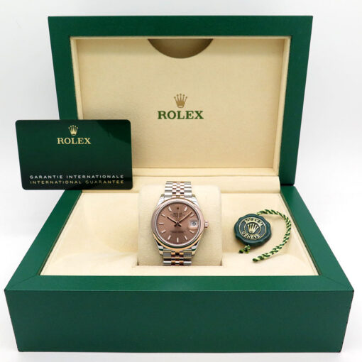 Rolex 278241 Datejust 18K/SS with Rose Stick Dial on Jubilee - Image 2