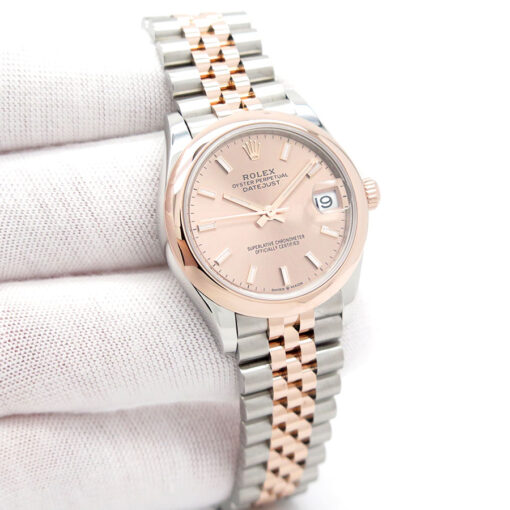 Rolex 278241 Datejust 18K/SS with Rose Stick Dial on Jubilee