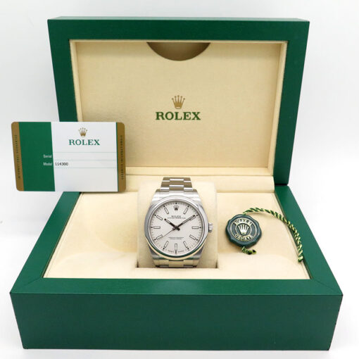 Rolex 114300 Oyster Perpetual with White Dial - Image 2