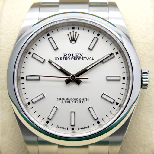 Rolex 114300 Oyster Perpetual with White Dial - Image 3