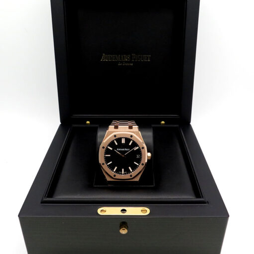 Audemars Piguet 15500OR Royal Oak 18K Rose Gold with Black Dial - Image 2