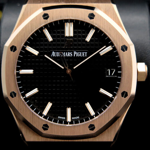 Audemars Piguet 15500OR Royal Oak 18K Rose Gold with Black Dial - Image 3