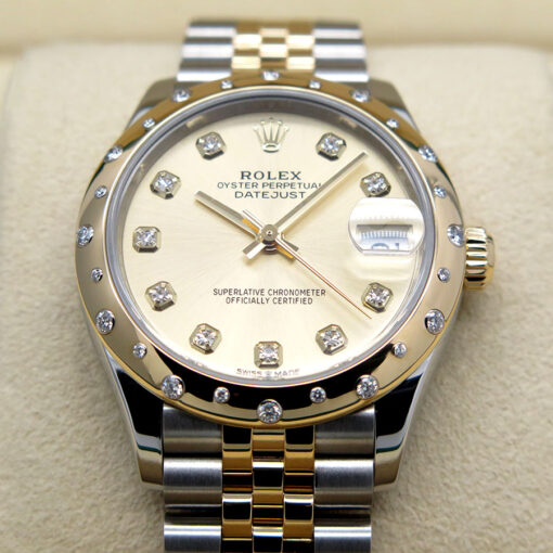 Rolex 278343RBR Datejust 18K/SS with Champagne Diamond Dial / Bezel on Jubilee - Image 3