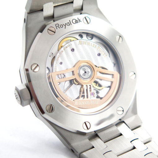 Audemars Piguet 15551ST Royal Oak 37mm with Blue Dial and Diamond Bezel - Image 4