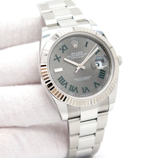 Rolex 126334 Datejust 41 with Slate Roman Dial on Oyster