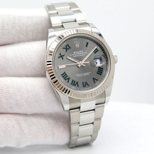 Rolex 126334 Datejust 41 with Slate Roman Dial on Oyster