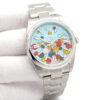 Rolex 124300 Oyster Perpetual 41 with Turquoise Celebration Motif Dial