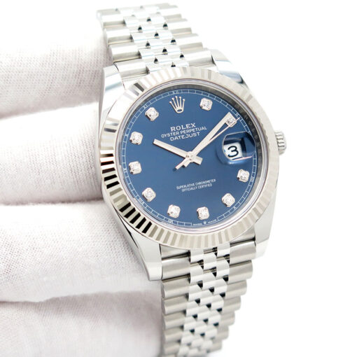 Rolex 126334 Datejust 41 with Blue Diamond Dial on Jubilee