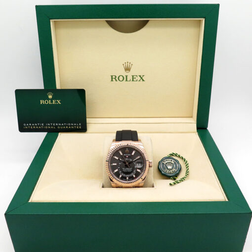 Rolex 336235 Skydweller 18K Rose Gold with Slate Dial on Oysterflex - Image 2