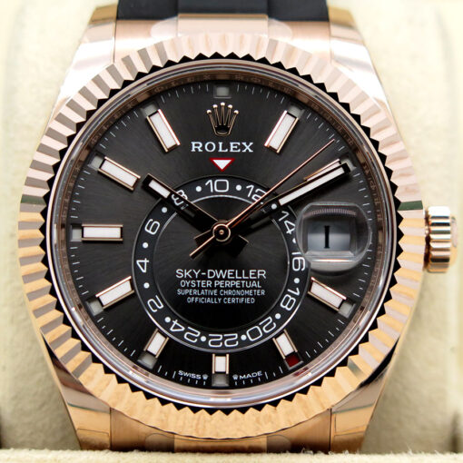 Rolex 336235 Skydweller 18K Rose Gold with Slate Dial on Oysterflex - Image 3