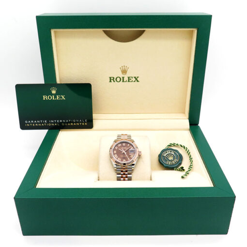 Rolex 279171 Datejust 18K/SS with Chocolate Roman Dial on Jubilee (New Old Stock) - Image 2