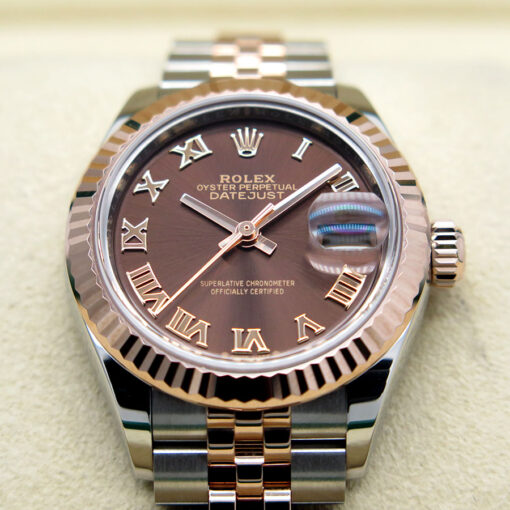 Rolex 279171 Datejust 18K/SS with Chocolate Roman Dial on Jubilee (New Old Stock) - Image 3