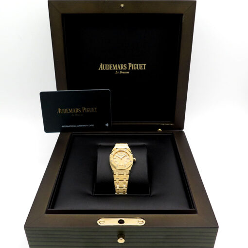 Audemars Piguet 67630BA Royal Oak Mini Frosted Yellow Gold Quartz - Image 2