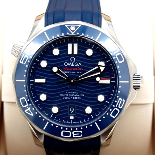 Omega Seamaster Diver 300m with Blue Dial on Strap - Image 3