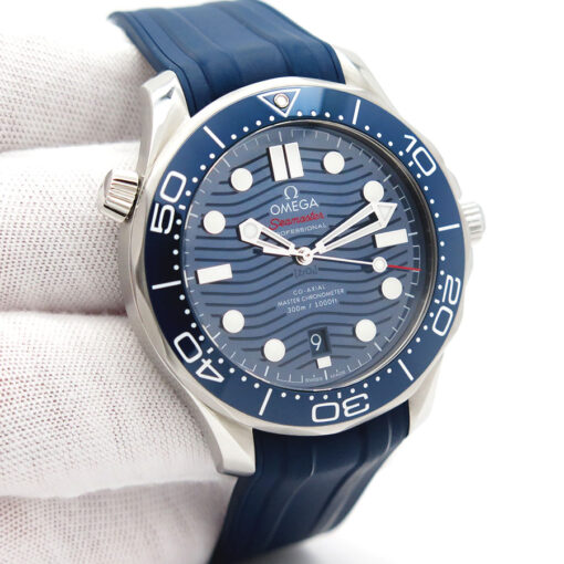Omega Seamaster Diver 300m with Blue Dial on Strap