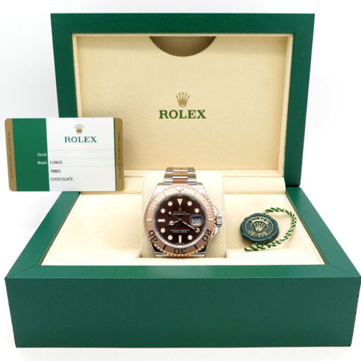 Rolex 116621 Yachtmaster 18K/SS with Chocolate Dial (New Old Stock) - Image 2