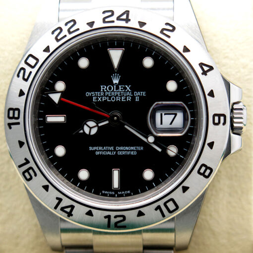 Rolex 16570 Explorer II with Black Dial and 3186 Movement (New Old Stock) - Image 3