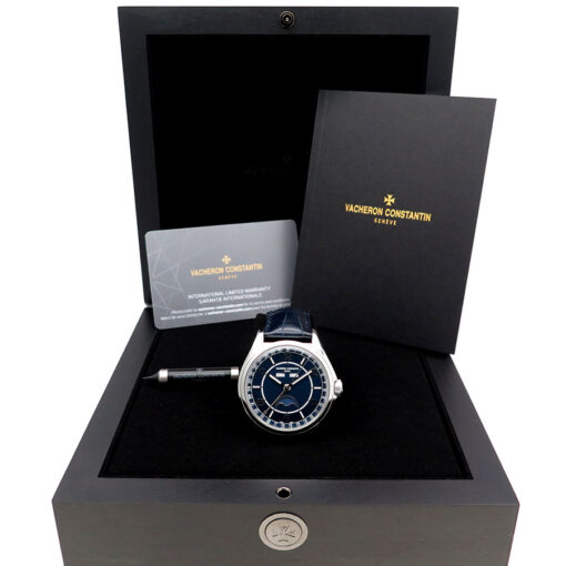 Vacheron Constantin 4000E Fiftysix Complete Calendar with Blue Dial on Strap - Image 2