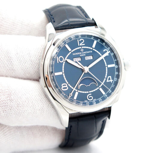 Vacheron Constantin 4000E Fiftysix Complete Calendar with Blue Dial on Strap