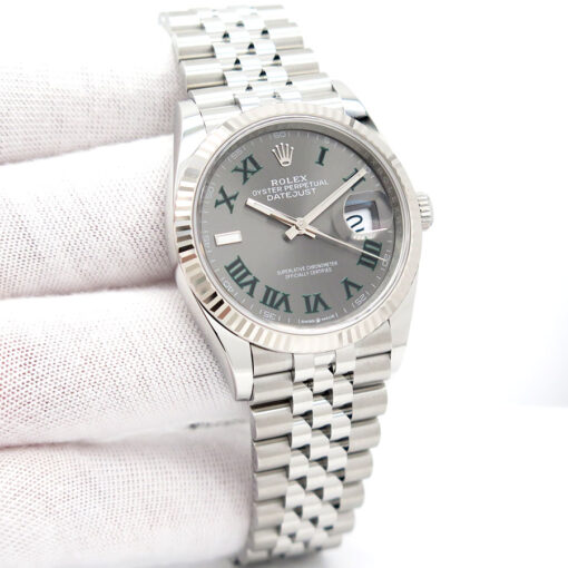 Rolex 126234 Datejust with Slate Roman Dial on Jubilee