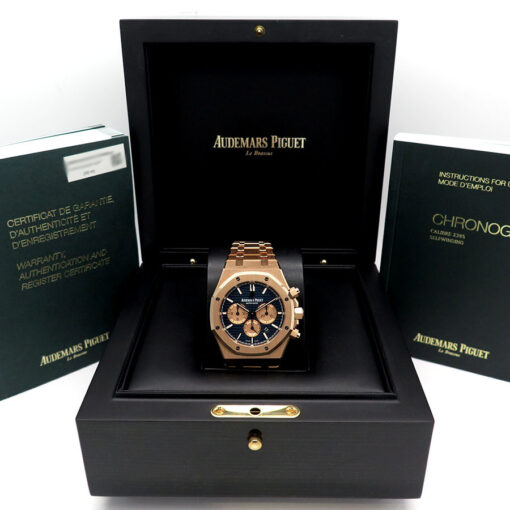 Alternative view of Audemars Piguet 26331OR Royal Oak Chronograph Automatic with Blue Dial