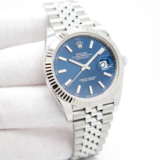 Rolex 126334 Datejust 41 with Blue Stick Dial on Jubilee