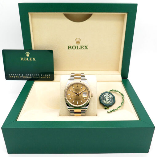 Rolex 126233 Datejust 18K/SS with Champagne Stick Dial on Oyster - Image 2