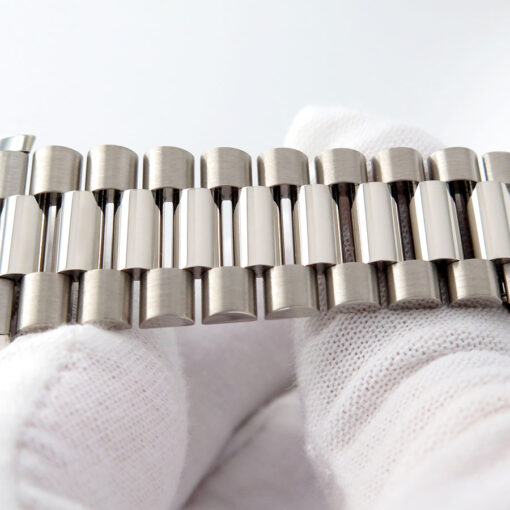 Rolex 228239 Day Date 18K White Gold with Silver Diamond Baguette Dial - Image 6
