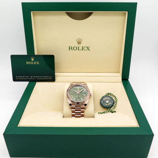 Rolex 228235 Day Date 40 18K Rose Gold with Olive Green Dial - Image 2