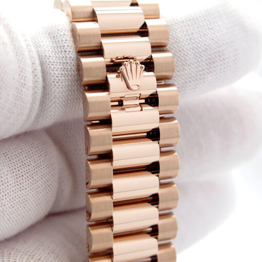 Rolex 228345RBR Day Date 40 18K Rose Gold with Slate Ombre Roman Dial and Diamond Bezel - Image 7