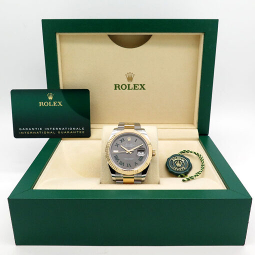 Rolex 126333 Datejust 41 18K/SS with Slate Roman Dial on Oyster - Image 2