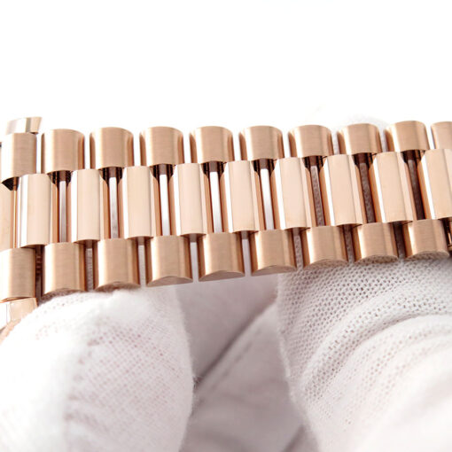 Rolex 228345RBR Day Date 40 18K Rose Gold with Slate Ombre Roman Dial and Diamond Bezel - Image 6