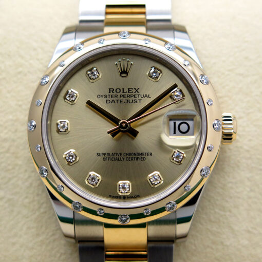 Rolex 278343RBR Datejust 18K/SS with Champagne Diamond Dial / Bezel on Oyster - Image 4