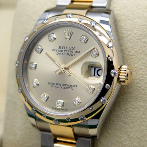 Rolex 278343RBR Datejust 18K/SS with Champagne Diamond Dial / Bezel on Oyster - Image 3